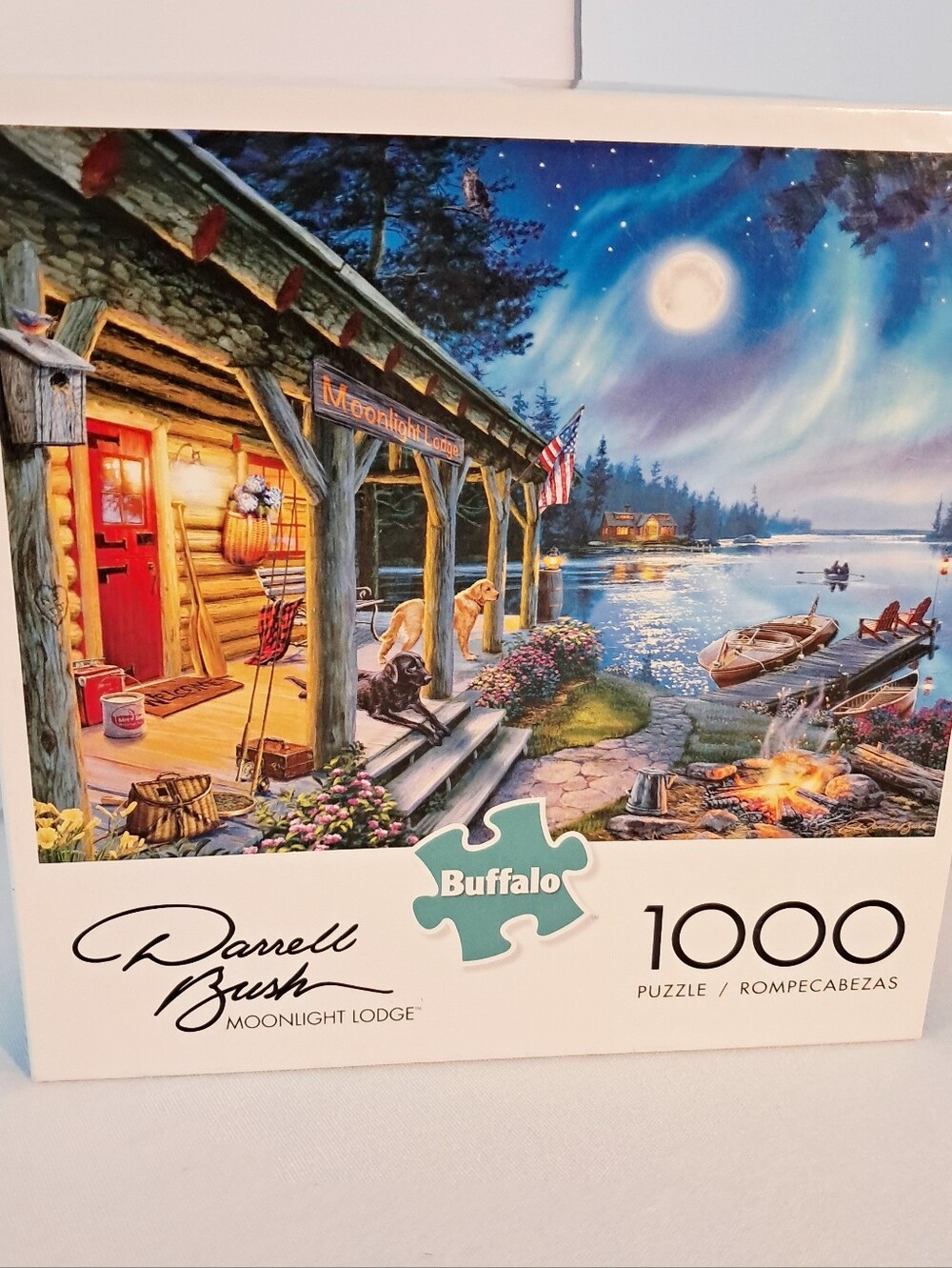 Moonlight Lodge Jigsaw Puzzle, 1000 pieces Buffalo brand